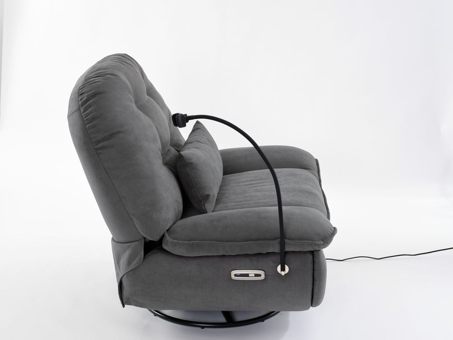 Power Recliner Swivel Glider USB Charger With Bluetooth Music Player, Sleep, Working, Game And Leisure