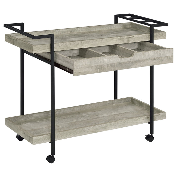 Begonia - 1 Drawer Cart - Driftwood