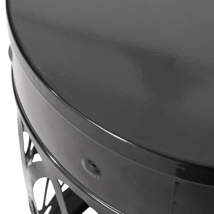 Outdoor Metal Large End Table, Modern Design