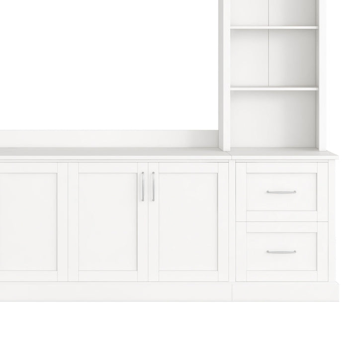 Arched Entertainment Center Wall Unit With Drawers, TV Stand