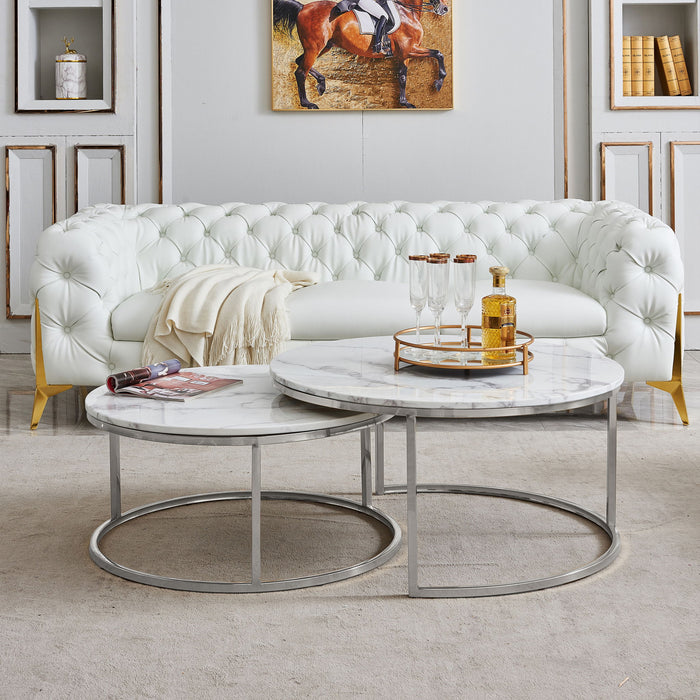 2 Piece Nesting Coffee Table Set For Living Room