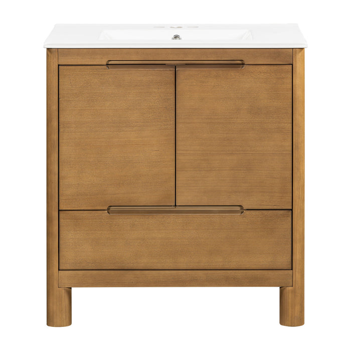 Softened Modern Bathroom Vanity With Sink
