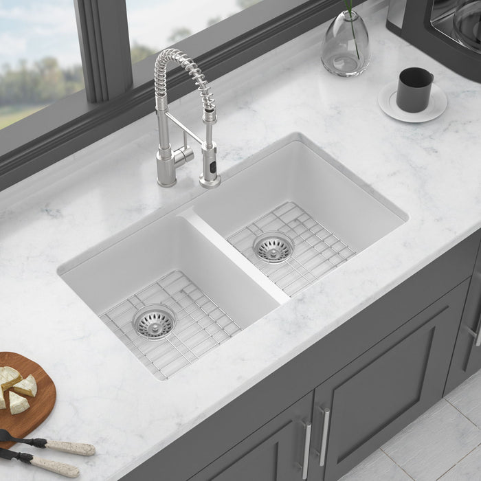 Granite Composite Double Bowl Undermount Kitchen Sink
