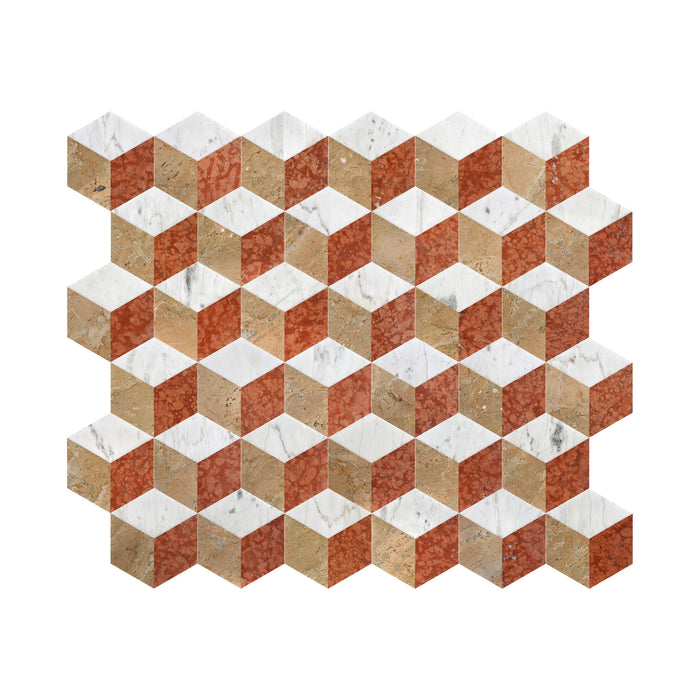 Hexagon Water Tiles For Floor And Wall (Set of 12)