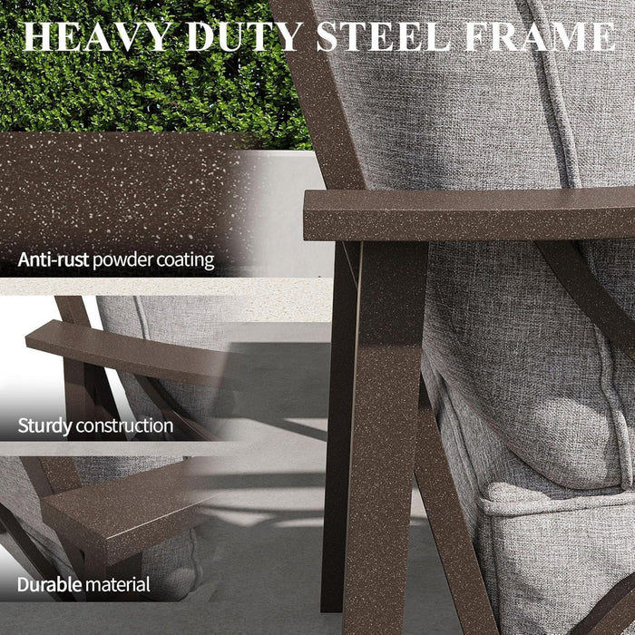 Patio Furniture Set, Coffee Table And Cushions For Backyard