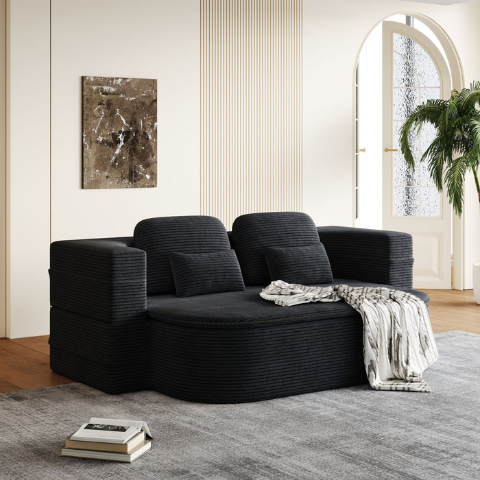 2 In 1 Foldable Sofa Bed With Multi Functional Blanket
