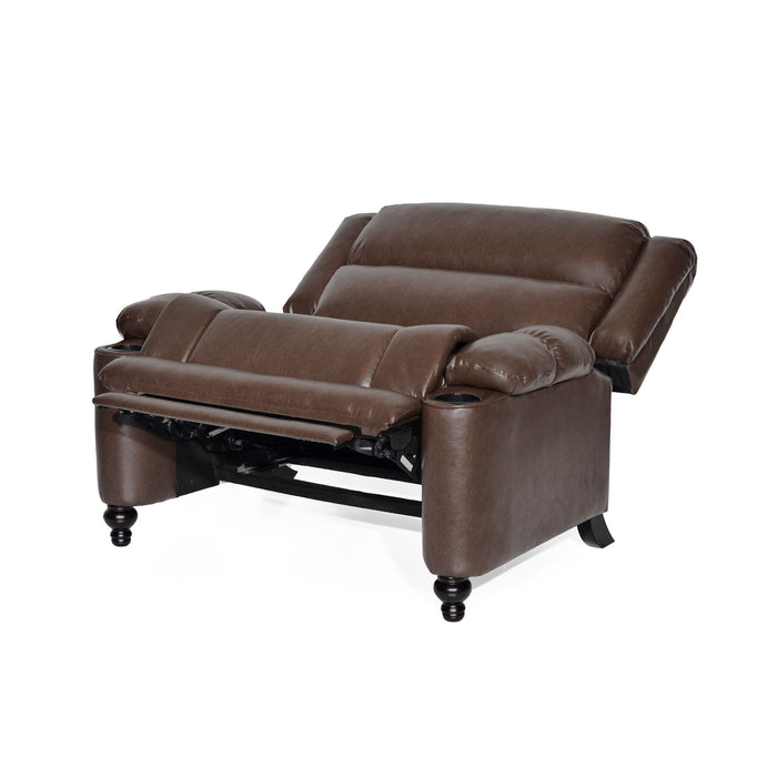 Tufted Design Wide Manual Recliner Chair