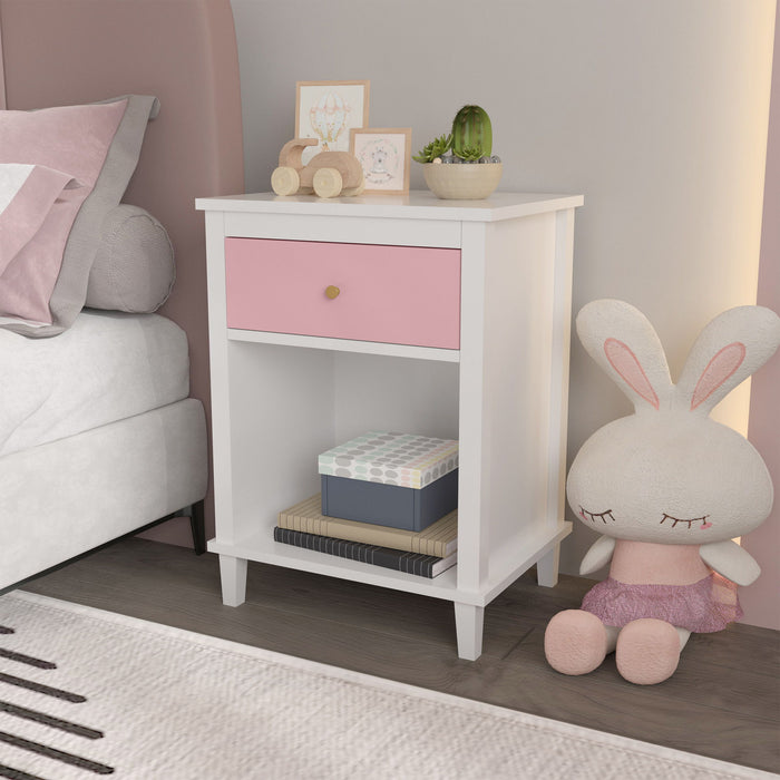 Nightstand With 1 Drawer 1 Shelf