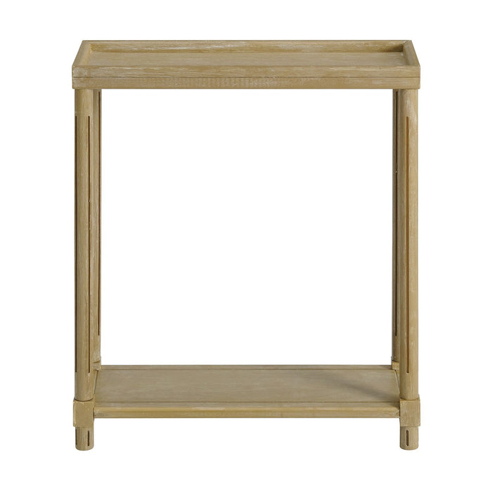 Narrow Side End Tables With Shelf (Set of 2)