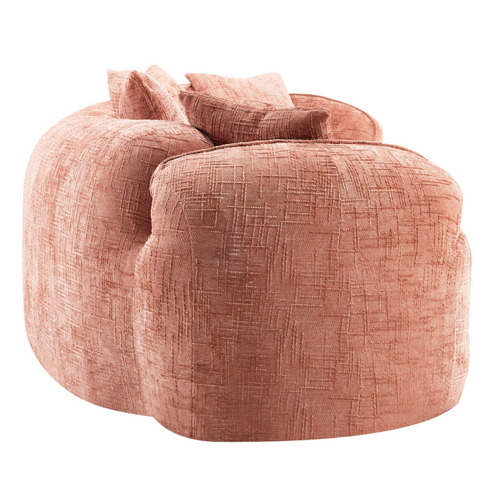 Curved Compressed Sofa, Nordic-Style Design For Living Room