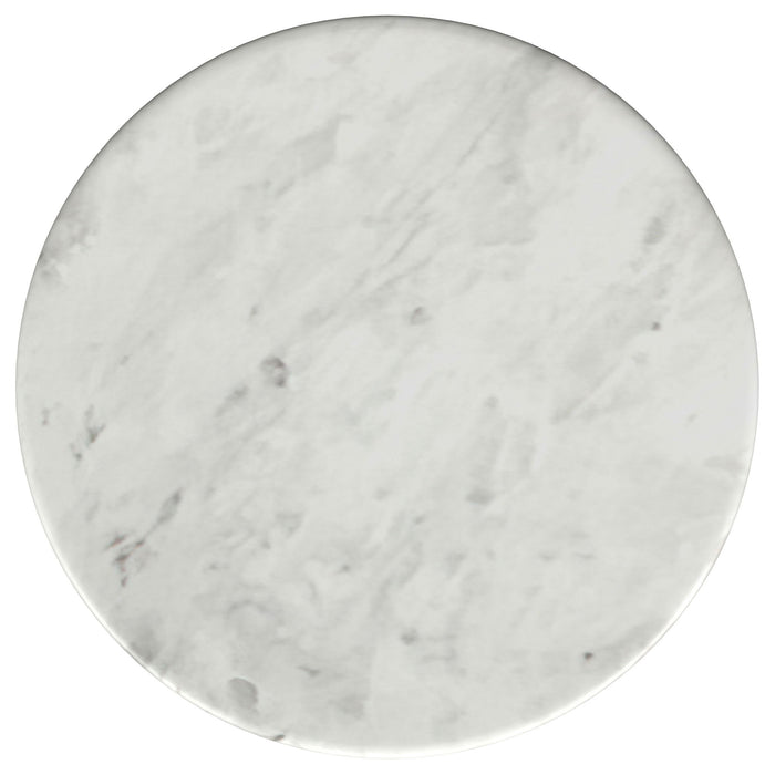 Eaton - Round Side Table - Brown / White