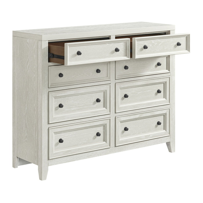 Woodinville - 8-Drawer Dresser With Dovetail Joinery, Felt And Cedar-Lined Drawers - Gypsum Whitewash