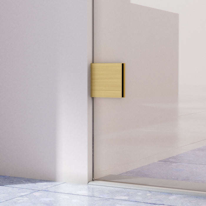Frameless Single Sliding Soft Close Shower Doors, 5/16" Sgcc Tempered Glass