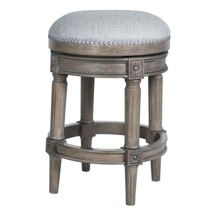 Rustic Elegance Backless Swivel Stool