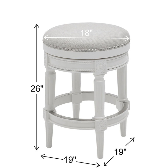 Rustic Elegance Backless Swivel Stool