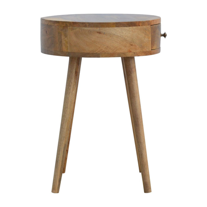 Nordic Chestnut Circular Nightstand