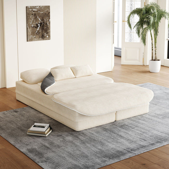 2 In 1 Foldable Sofa Bed With Multi Functional Blanket