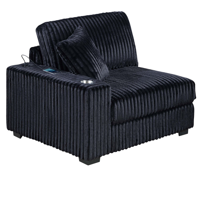 Contemporary Style Modular Sectional Sofa Set With USB, Cup Holder