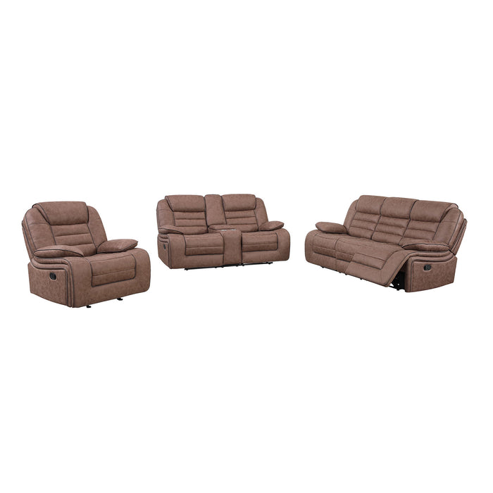 Lucius - Glider Recliner With Manual Recline - Brown