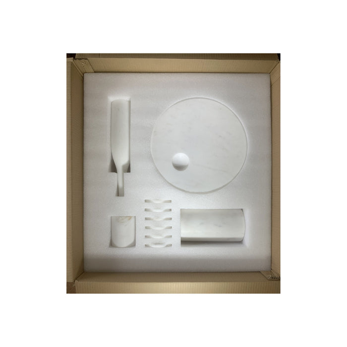 10 Pieces Luxury Natural Marble Dining Room Accessories Set