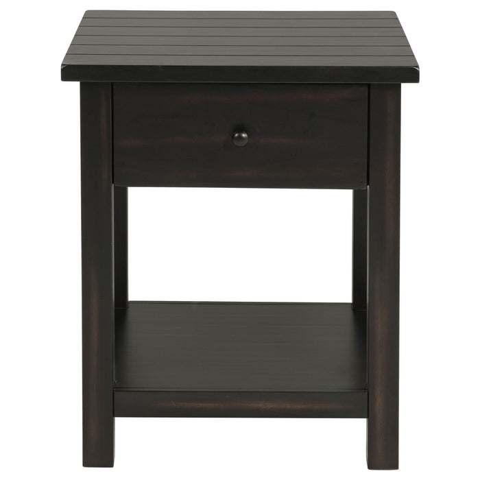 Castleton - 1 Drawer Wood End Table With Shelf