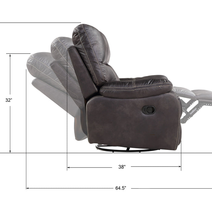 Jessie James - Power Loveseat - Dark Graphite