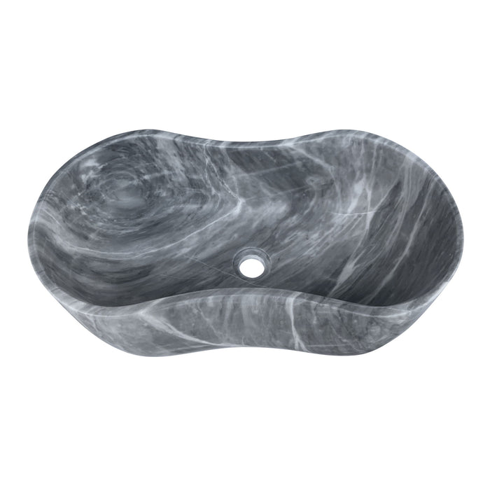 Bathroom Vessel Sink With Wavy Design