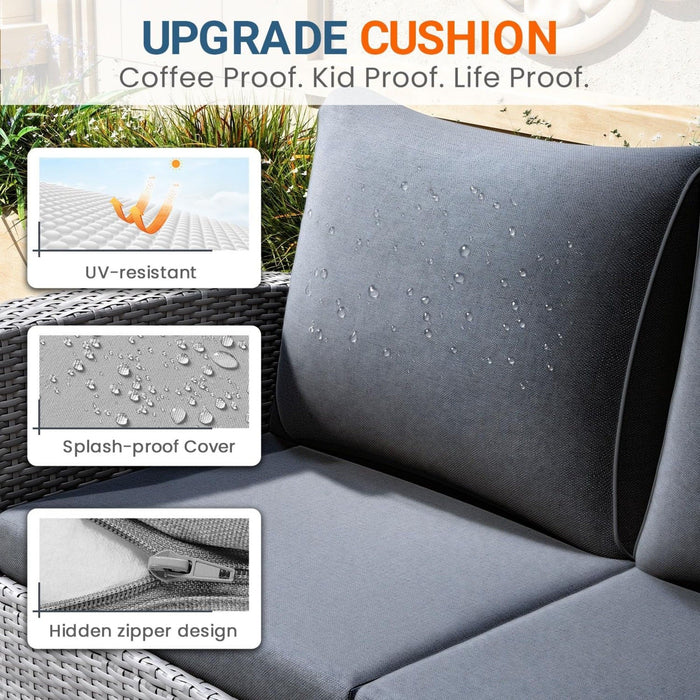 Modern Patio Set With Table And Cushions