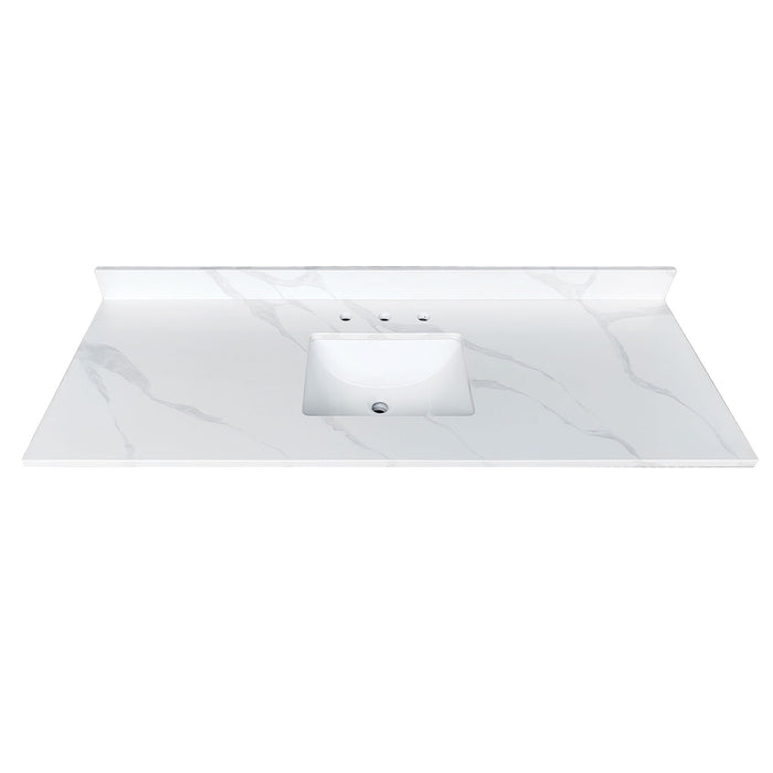 Bathroom Vanity Top With Undermount Sink, 3 Pre Drilled Holes