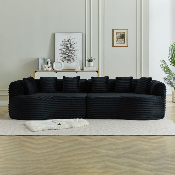 Sectional Sofa, Oversized 4 Seater With Deep Seat Design