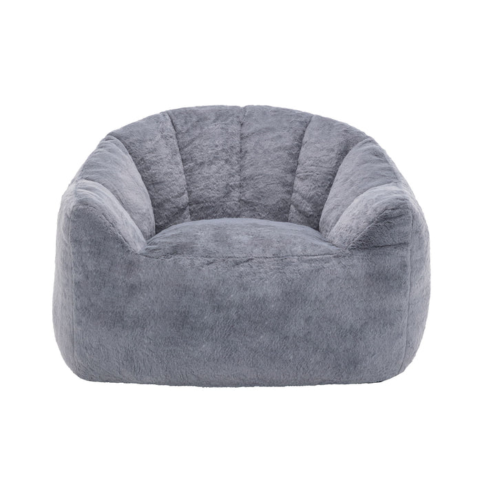 Beanbag Chair, Beanbag Sofa Chair With Armrests Stuffed High Density Foam