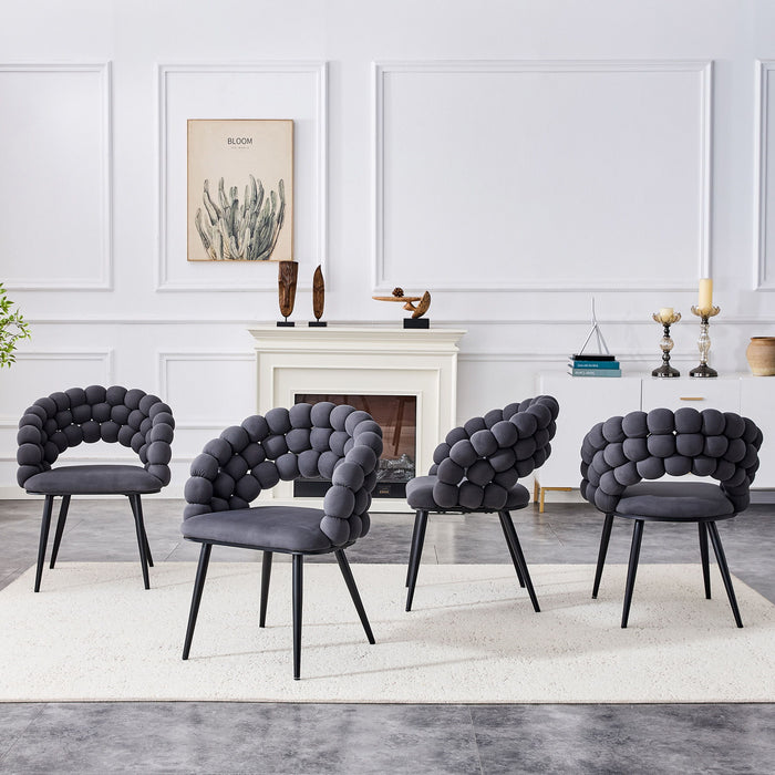 Puffy Bubble, Ball Chain Chairs For Dining Room (Set of 2)