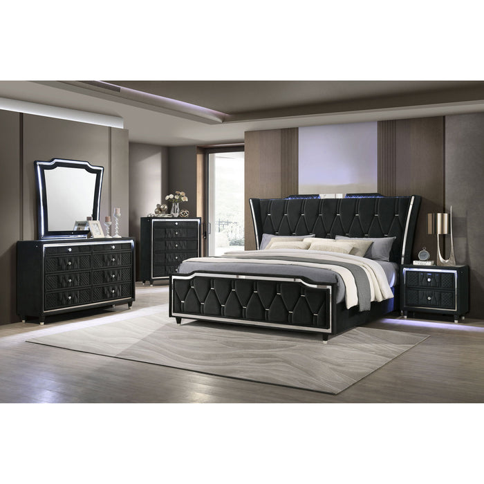 Mika - 8 Drawer LED Fireplace Dresser