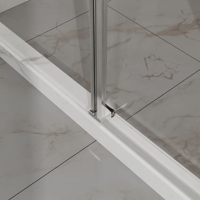 Frameless Tub Sliding Shower Door With Easy Clean Coating