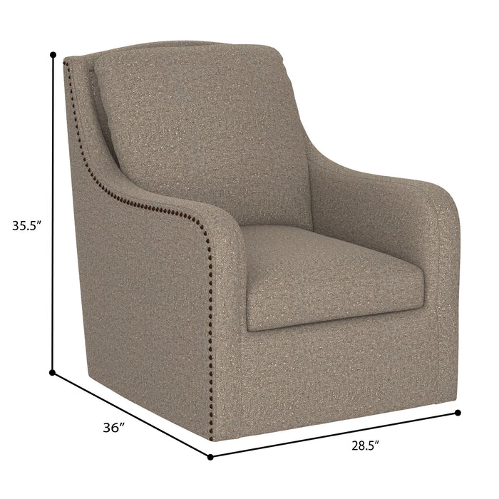 Anna - Swivel Chair - Taupe Canyon