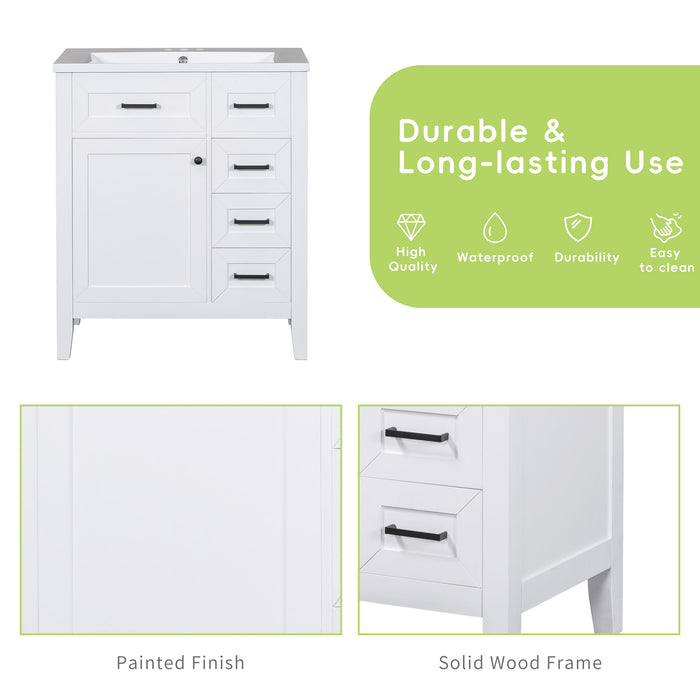 Modern Bathroom Vanity With Sink Combo, 3 Drawers