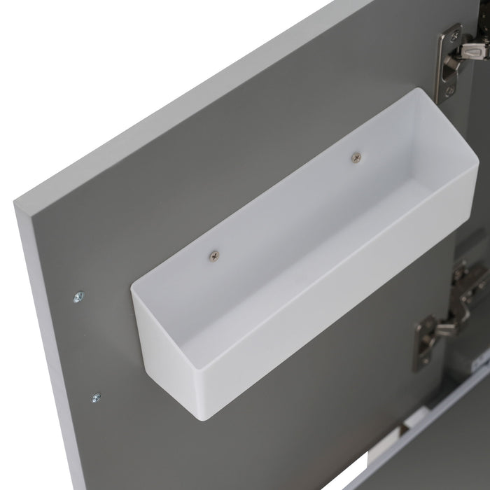 Modern Bathroom Vanity With Ceramic Sink, Solid Frame And Storage Solutions