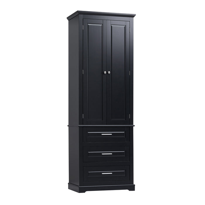 Tall Storage Cabinet With 3 Drawers For Bathroom