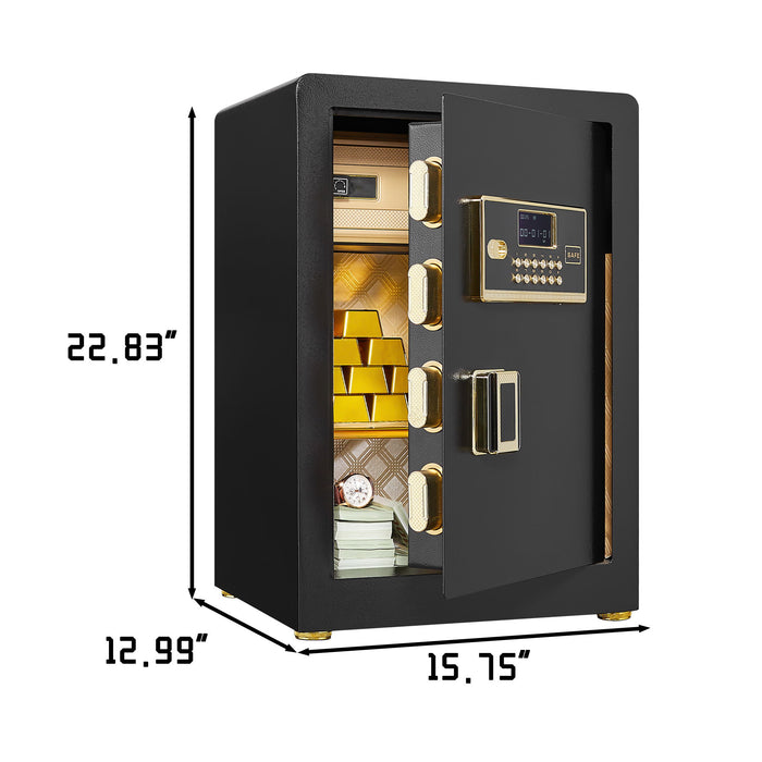 Security Electronic Home Safe With Digital Lock, Removable Shelf, Mute Function, Interior For Documents, Cash, Jewelry