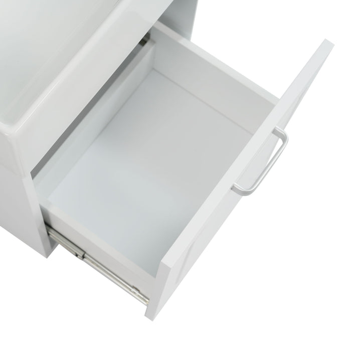 Modern Wall Mounted Bathroom Vanity With Sink, Soft Close Drawer, Adjustable Shelf, Toilet Paper Holder