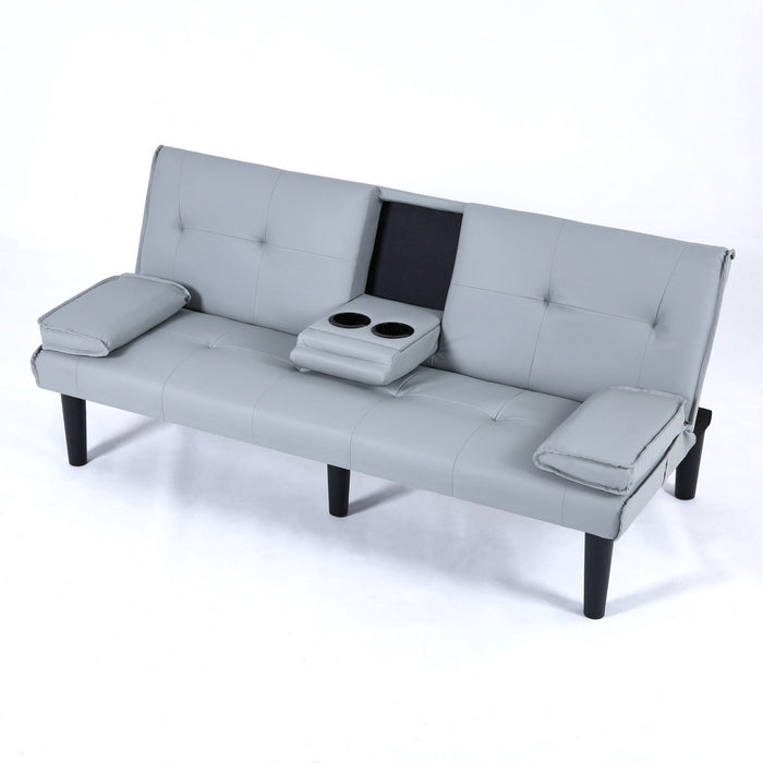 Sofa Bed With Foldable Design And Cup Holder