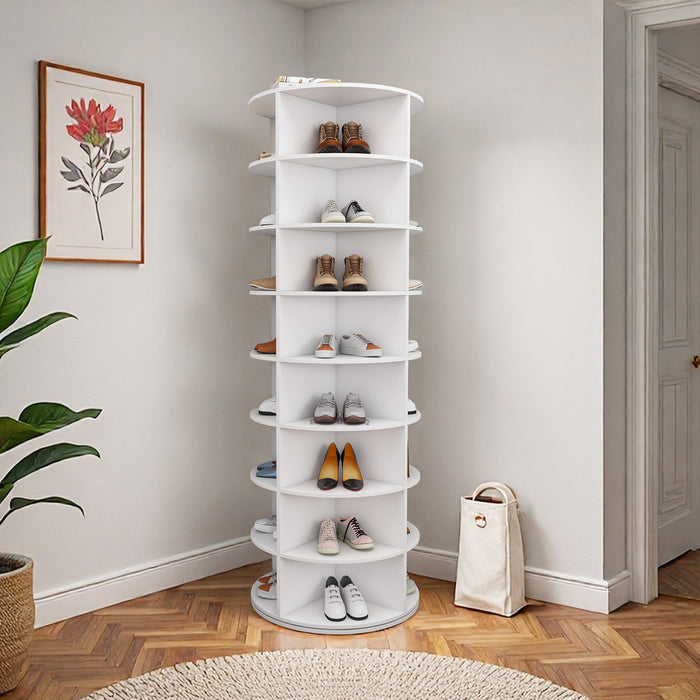 Rotating Shoe Rack Tower