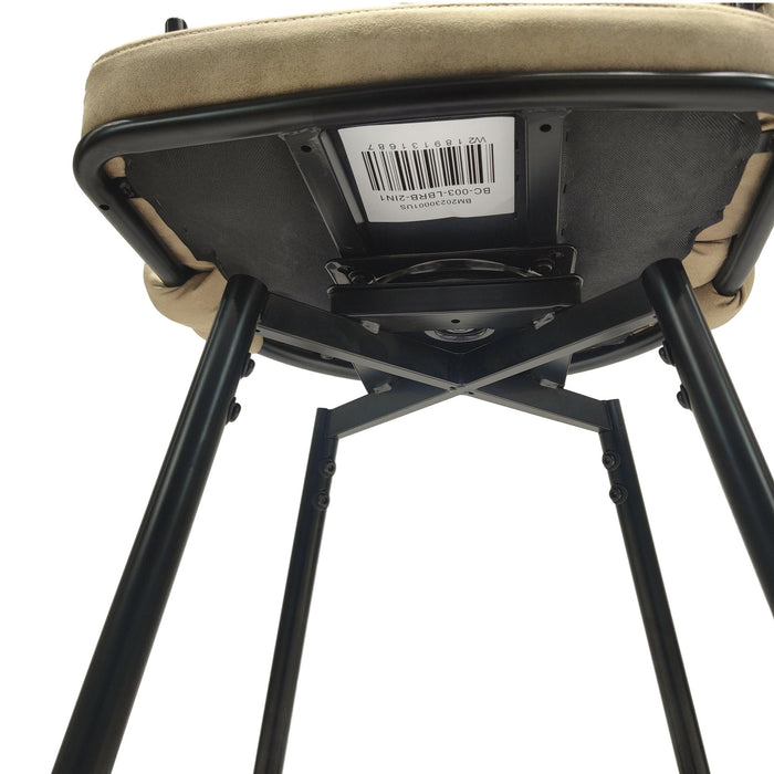 Bar Stool 360 Swivel With Back Footrest