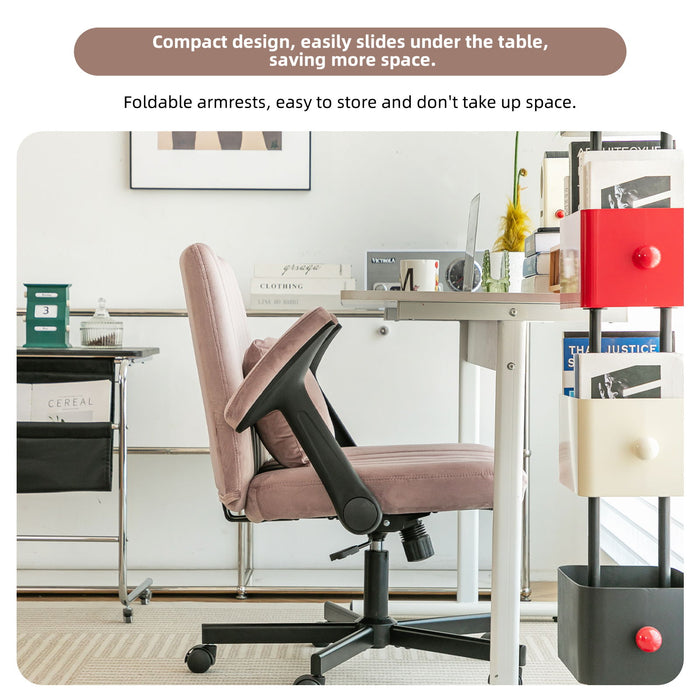 Criss Cross Armrest Office Chair With Wheels