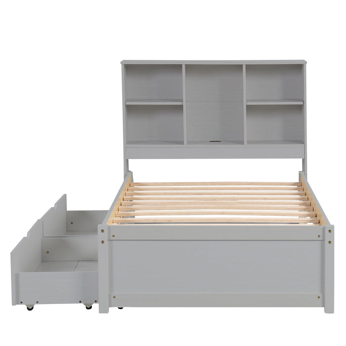 Bed Frame With Built In USB Port And 2 Drawers