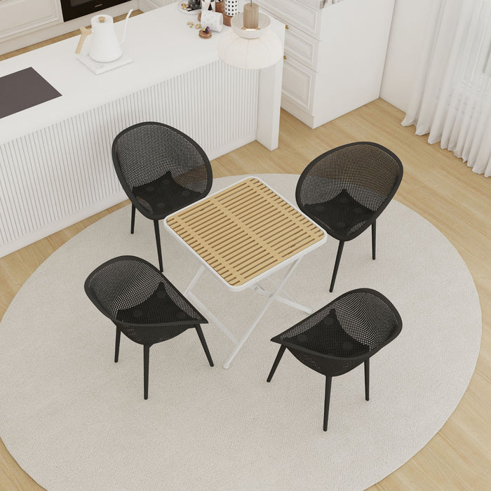 2 Piece Durable Single Chair With Hollow Out Design