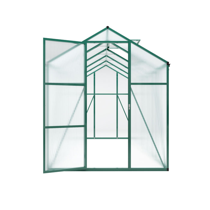 Polycarbonate Walk-In Greenhouse, Raised Base For Outdoor In All Season