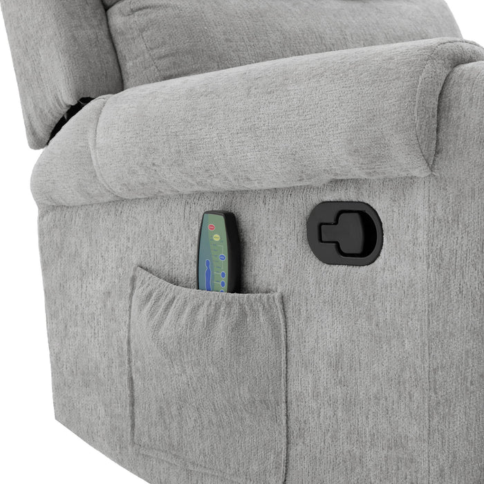 Manual Recliner Massage Chair With Swivel Rocker, 8 Massage Modes, Side Storage Pocket