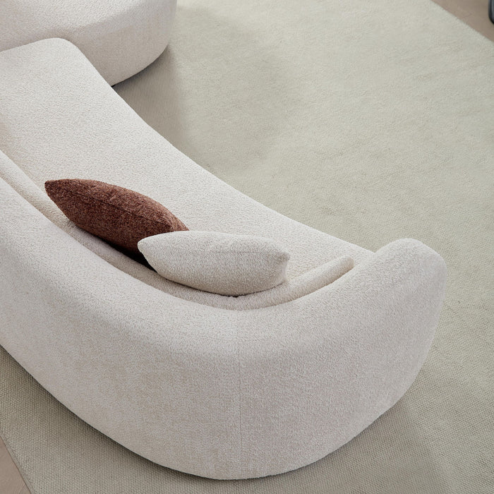 Curved Sectional Sofa, L - Shape Modular Chaise