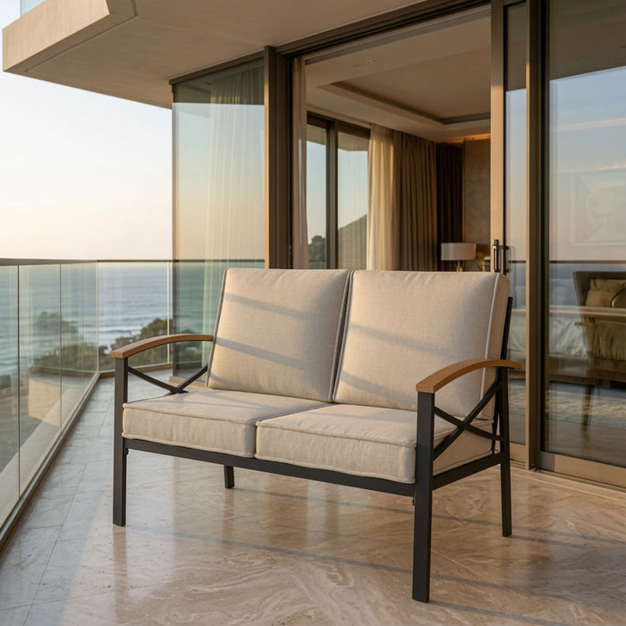 Outdoor Loveseat With Washable Cushions